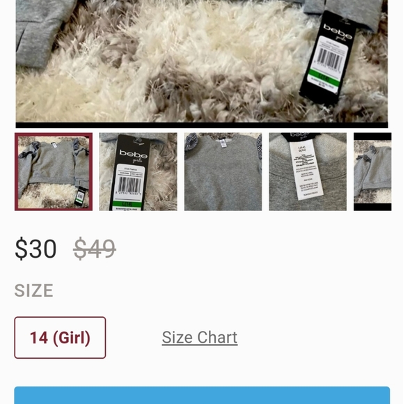 BeBe juniors size medium sweatshirt - Picture 4 of 4